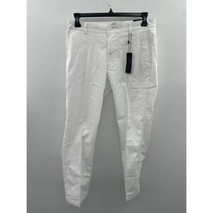 NWT The Men's Store Bloomingdale's Pant Men's 32 X 30 White Zip-Fly Modern Fit